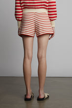 Load image into Gallery viewer, LEA STRIPE SHORT | IVORY + ROSSO
