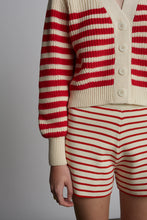 Load image into Gallery viewer, LEA STRIPE SHORT | IVORY + ROSSO
