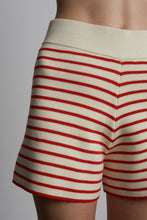 Load image into Gallery viewer, LEA STRIPE SHORT | IVORY + ROSSO
