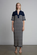 Load image into Gallery viewer, EMMIE STRIPE DRESS | NAVY + IVORY STRIPE
