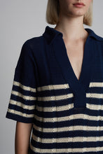 Load image into Gallery viewer, EMMIE STRIPE DRESS | NAVY + IVORY STRIPE
