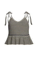 Load image into Gallery viewer, MALI STRIPE CAMI | IVORY + BLACK STRIPE
