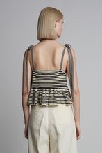 Load image into Gallery viewer, MALI STRIPE CAMI | IVORY + BLACK STRIPE
