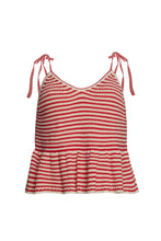 Load image into Gallery viewer, MALI STRIPE CAMI | IVORY + ROSSO STRIPE
