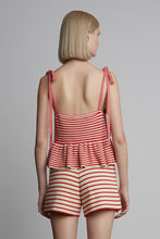 Load image into Gallery viewer, MALI STRIPE CAMI | IVORY + ROSSO STRIPE
