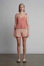 Load image into Gallery viewer, MALI STRIPE CAMI | IVORY + ROSSO STRIPE
