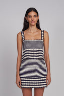 CARIA STRIPE CROCHET TOP