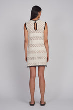 Load image into Gallery viewer, BELLA MINI DRESS | IVORY/BLACK COMBO

