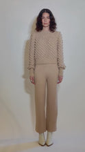 Load and play video in Gallery viewer, CAMILA SWEATER | PALE CAMEL
