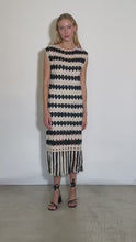 Load and play video in Gallery viewer, SHAYA STRIPE CROCHET DRESS
