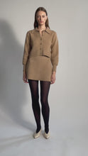 Load and play video in Gallery viewer, LYDIA MINI SKIRT | PALE CAMEL
