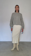 Load and play video in Gallery viewer, VAIDA SWEATER | PALE GREY MELANGE
