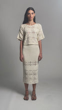 Load and play video in Gallery viewer, ARDEN CROCHET TOP | IVORY
