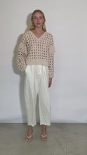 Load and play video in Gallery viewer, GRETA CROCHET SWEATER
