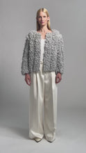 Load and play video in Gallery viewer, SOPHIA SWEATER JACKET | PALE GREY MELANGE
