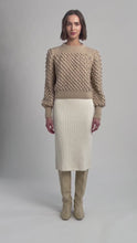 Load and play video in Gallery viewer, CAMILA SWEATER | PALE CAMEL
