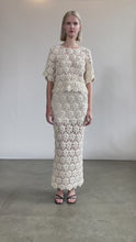 Load and play video in Gallery viewer, ISA CROCHET SKIRT | IVORY
