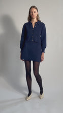 Load and play video in Gallery viewer, LYDIA MINI SKIRT | NAVY

