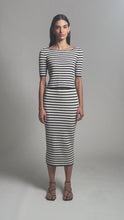 Load and play video in Gallery viewer, CARRIE STRIPE TUBE SKIRT
