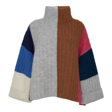 Load image into Gallery viewer, TALIA COLOR-BLOCK PONCHO | ARCHIVE
