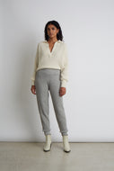 LARIA TRACK PANT | PALE MELANGE GREY