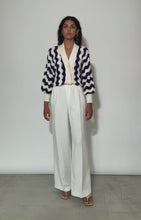 Load and play video in Gallery viewer, LUNA CARDI | IVORY + NAVY
