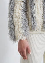 Load image into Gallery viewer, SOPHIA SWEATER JACKET | IVORY + PALE GREY
