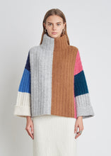 Load image into Gallery viewer, TALIA COLOR-BLOCK PONCHO | ARCHIVE
