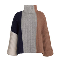 Load image into Gallery viewer, TALIA COLOR BLOCK PONCHO | ARCHIVE
