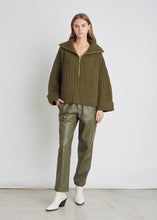 Load image into Gallery viewer, UMA SWEATER PONCHO | OLIVE
